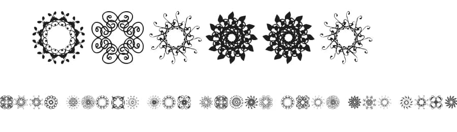 Rosette 110621 by Aga Silva — Dingbats Font