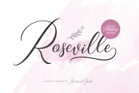 Roseville Script Font by letterhend — Script Handwritten Font