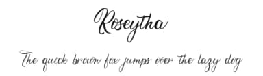 Roseytha by HansCo — Script Handwritten Font — thumbnail 1