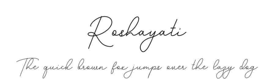 Roshayati by Denny Subagja — Script Handwritten Font