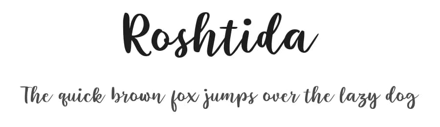 Roshtida by Brithos Type — Script Handwritten Font