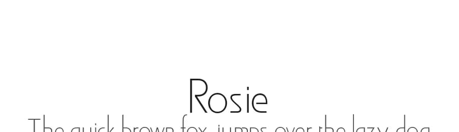Rosie by rosi benini — Sans Serif Font