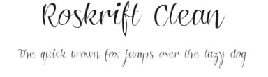 Roskrift Clean by Måns Grebäck — Script Handwritten Font — thumbnail 1