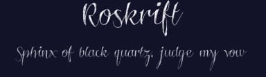 Roskrift by Måns Grebäck — Script Handwritten Font — thumbnail 2