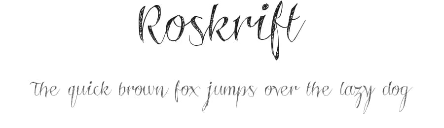 Roskrift by Måns Grebäck — Script Handwritten Font