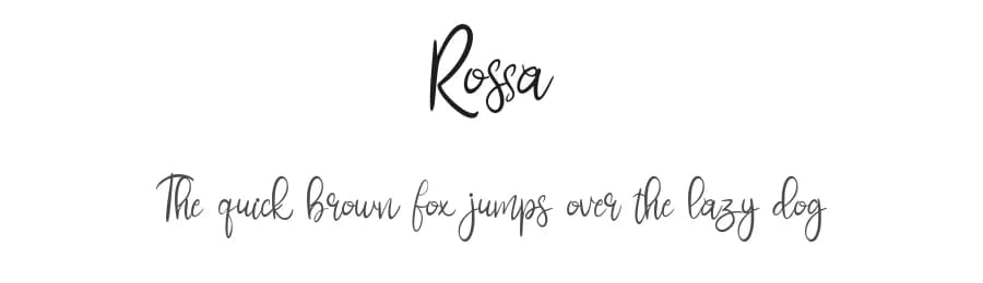 Rossa by Vunira Design — Script Handwritten Font