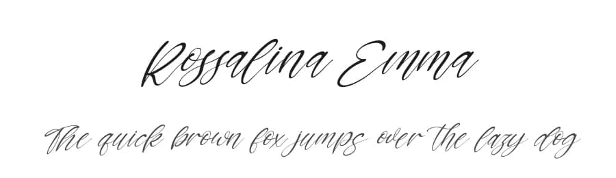 Rossalina Emma by Kong Font — Script Handwritten Font