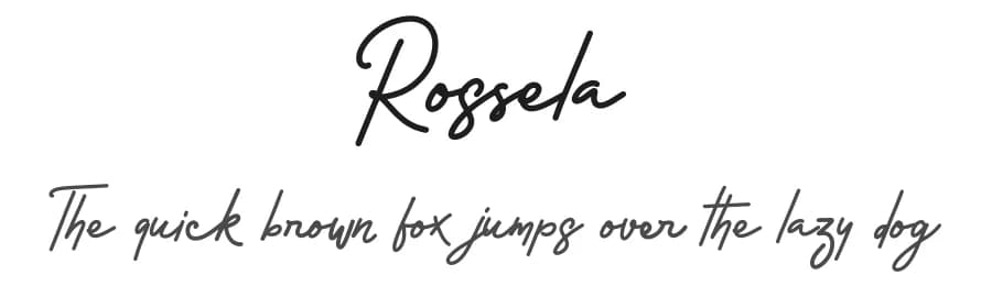 Rossela by LetterStuff Typefoundry — Script Handwritten Font