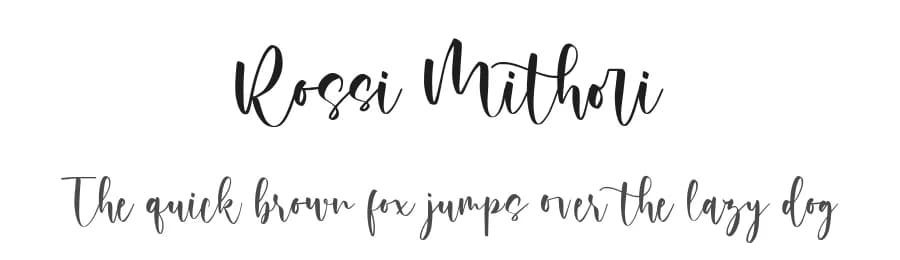 Rossi Mithori by Asd Studio — Script Handwritten Font