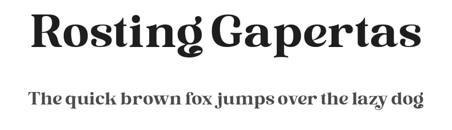 Rosting Gapertas by Mega Type — Serif Font