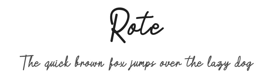 Rote by DawnCreative.id — Script Handwritten Font