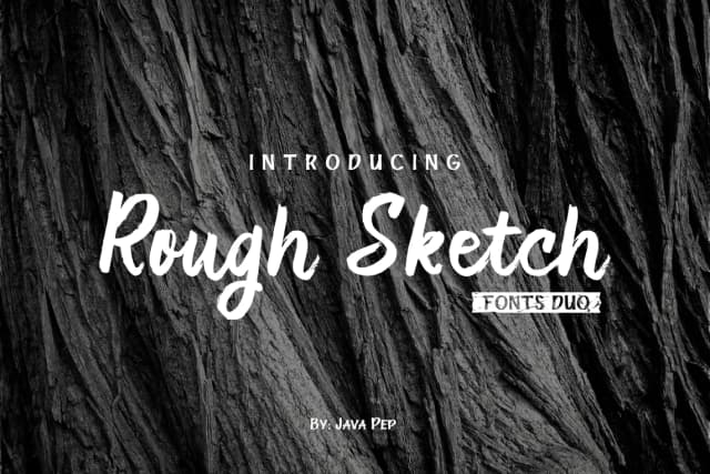 Rough Sketch Font by JavaPep — Script Handwritten Font