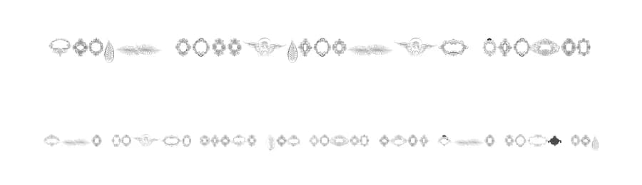 Rough Calligraphic Frames by Intellecta Design — Dingbats Font