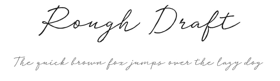Rough Draft by BLKBK Fonts — Script Handwritten Font