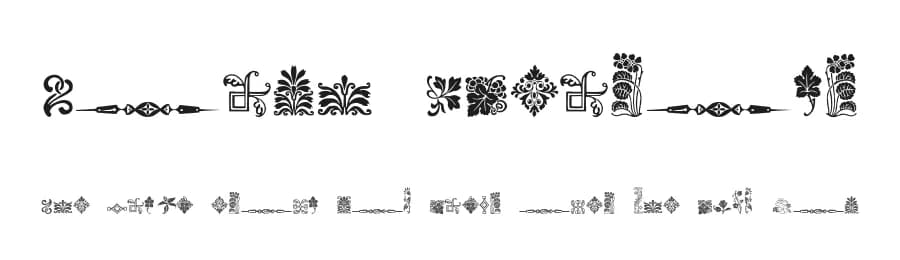 Rough Fleurons by Intellecta Design — Dingbats Font