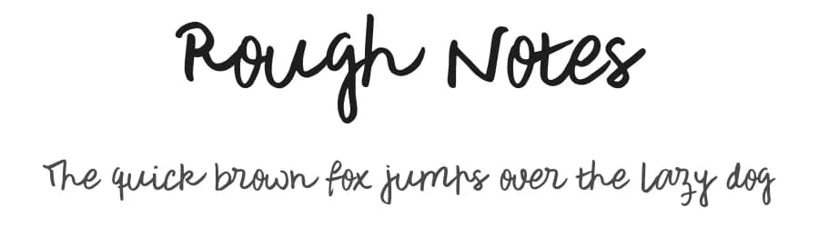 Rough Notes by Ana — Script Handwritten Font