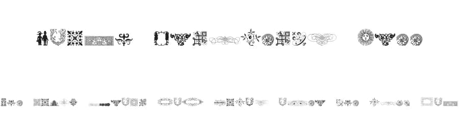 Rough Ornaments Free by Intellecta Design — Dingbats Font