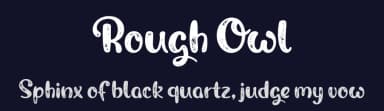 Rough Owl by Shaped Fonts — Script Handwritten Font — thumbnail 2