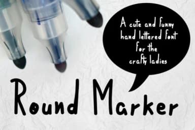 Round Marker Font by Illustrator Guru — Script Handwritten Font — thumbnail 1