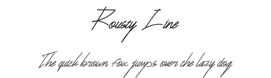 Rousty Line by liart type — Script Handwritten Font