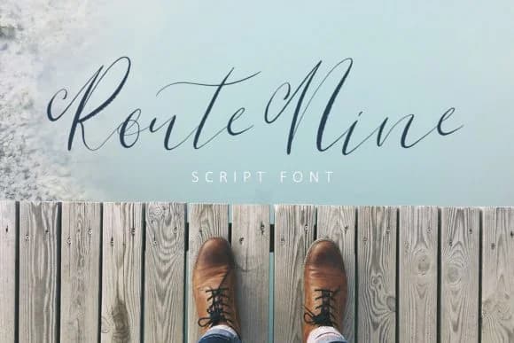 Rout Nine Script Font by Creativeqube Design — Script Handwritten Font
