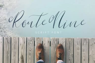 Rout Nine Script Font by Creativeqube Design — Script Handwritten Font — thumbnail 1