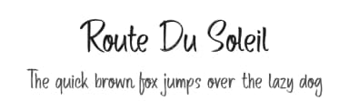 Route Du Soleil by Hanoded — Script Handwritten Font — thumbnail 1