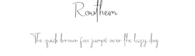 Routhem by Creacy-Std — Script Handwritten Font — thumbnail 1