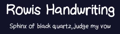 Rowis Handwriting by Rowi — Script Handwritten Font — thumbnail 2