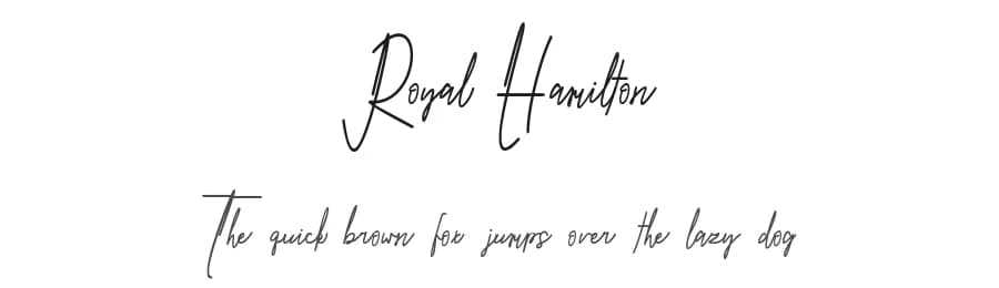 Royal Hamilton by Dhw Type — Script Handwritten Font