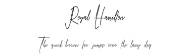Royal Hamilton by Dhw Type — Script Handwritten Font — thumbnail 1