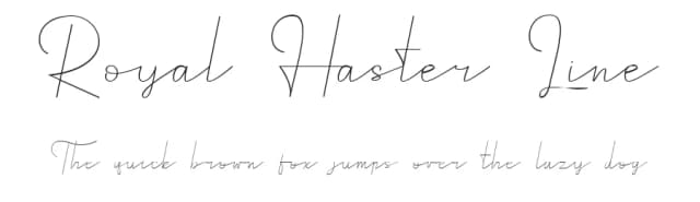 Royal Haster Line by Naharstd — Script Handwritten Font