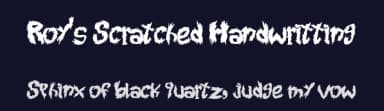Roy's Scratched Handwritting by Roy Gattero — Script Handwritten Font — thumbnail 2