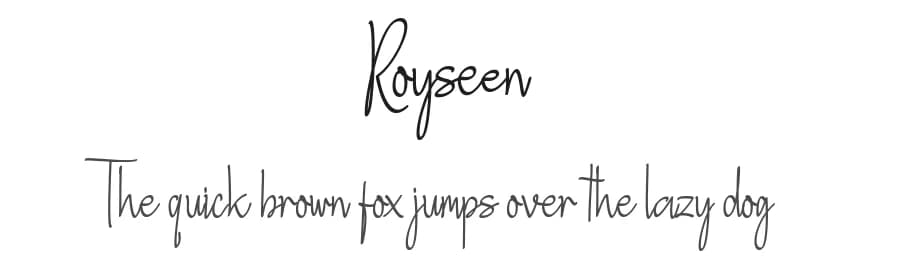 Royseen by Gigih Wiryana — Script Handwritten Font