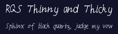 RQS Thinny and Thicky by Issy S — Script Handwritten Font — thumbnail 2