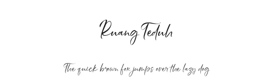 Ruang Teduh by Gilar Studio — Script Handwritten Font