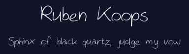 Ruben Koops by Ruben Koops — Script Handwritten Font — thumbnail 2
