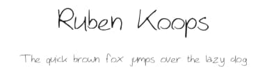 Ruben Koops by Ruben Koops — Script Handwritten Font — thumbnail 1