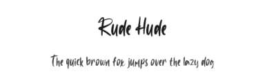 Rude Hude by Hugefonts — Script Handwritten Font — thumbnail 1