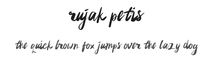 Rujak Petis by hati — Script Handwritten Font