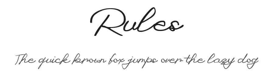 Rules by Letterlycious — Script Handwritten Font