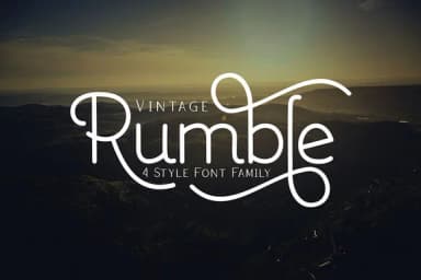 Rumble Family Font by Ijem RockArt — Script Handwritten Font — thumbnail 1