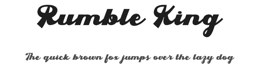 Rumble King by PutraCetol Studio — Script Handwritten Font