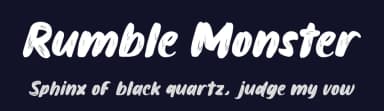 Rumble Monster by Fikryal studio — Script Handwritten Font — thumbnail 2