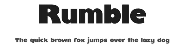 Rumble by FG Studios — Sans Serif Font