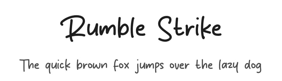 Rumble Strike by MJType — Script Handwritten Font