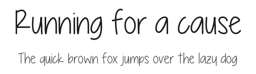 Running for a cause by Vanessa Bays — Script Handwritten Font