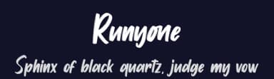 Runyone by Skiiller Studio — Script Handwritten Font — thumbnail 2