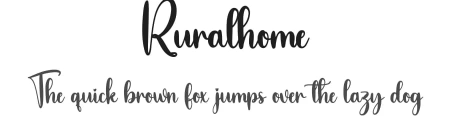 Ruralhome by Scratchones — Script Handwritten Font