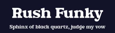 Rush Funky by HansCo — Serif Font — thumbnail 2